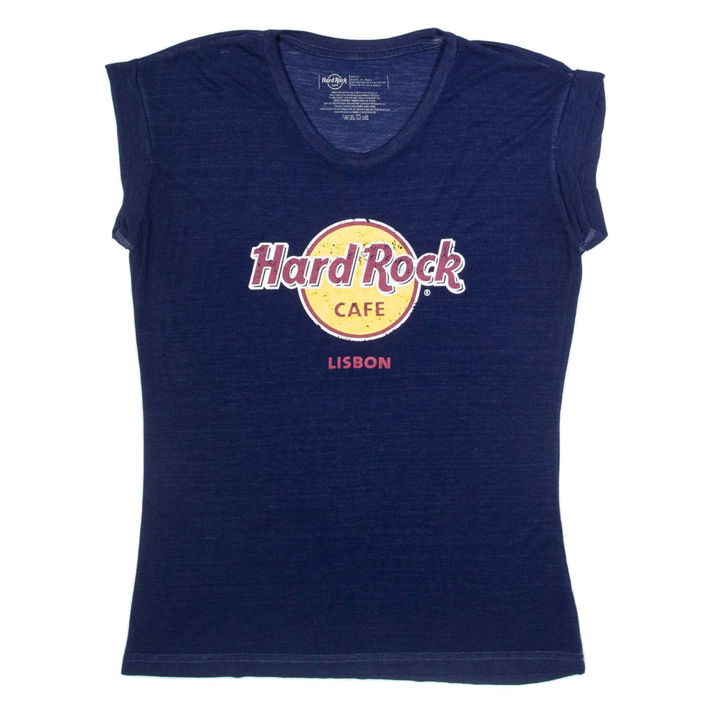 HARD ROCK CAFE Lisbon Mens Band T-Shirt Blue S