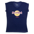HARD ROCK CAFE Lisbon Mens Band T-Shirt Blue S