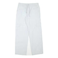 BASIC GEAR Mens Cotton Blend White Relaxed Cargo Trousers W29 L29 Drawstring