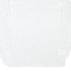 Mens White Printed Shirt Long Sleeve Collared XL Lightweight Shirt