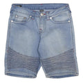 TRUE RELIGION Girls Shorts Blue Denim 14Y W28 Cotton Blend Stylish Casual