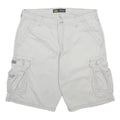 LEE Mens White Cargo Shorts M W34 Cotton Casual Utility Pockets