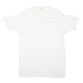 Mens White Plain T-Shirt Crew Neck Short Sleeve XL Cotton Blend Basic Essential