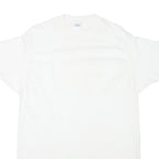 Mens White Plain T-Shirt Crew Neck Short Sleeve XL Cotton Blend Basic Essential