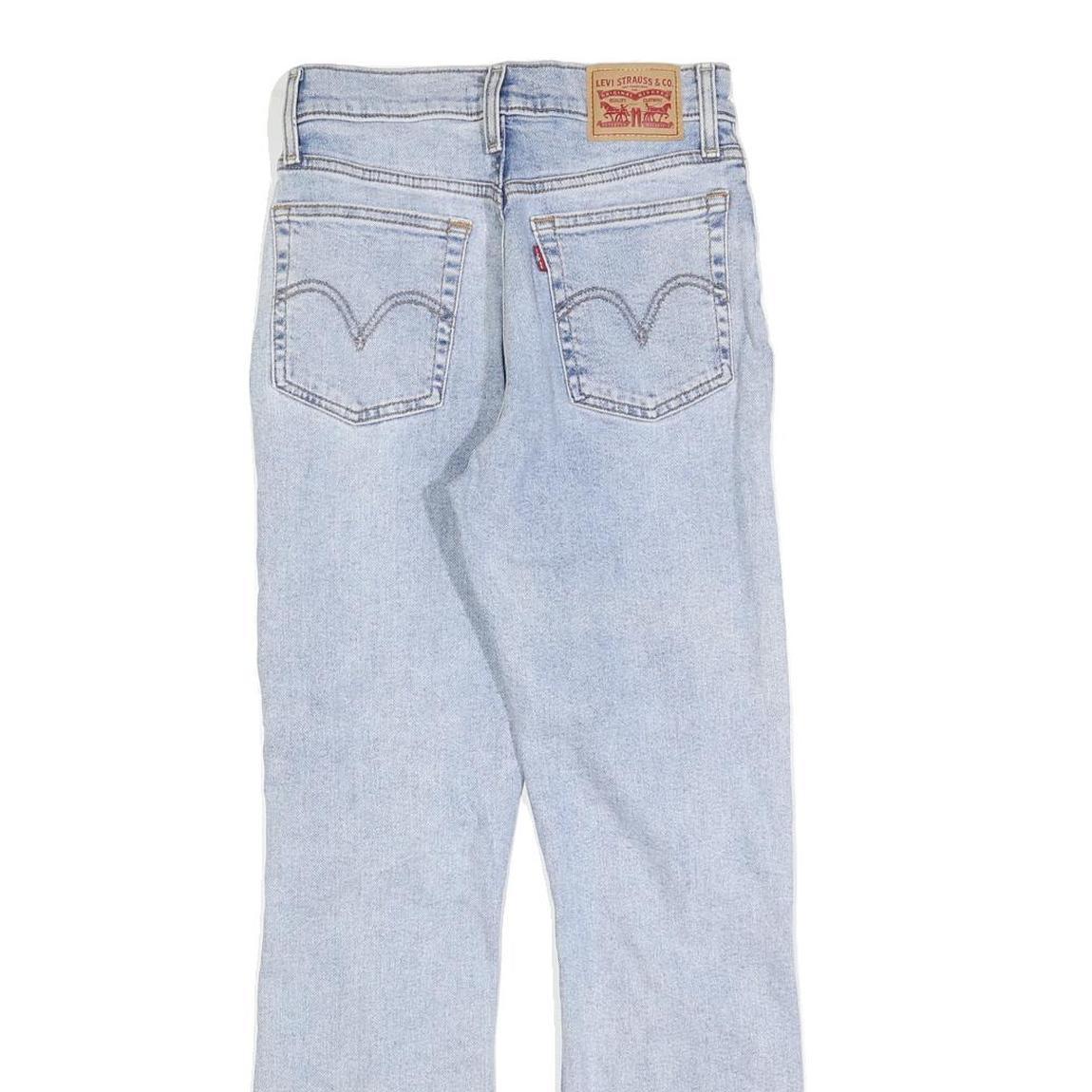 LEVI'S Womens Jeans Blue Regular Straight Denim Light W26 L30 Distressed