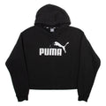 PUMA Cropped Womens Black Hoodie L