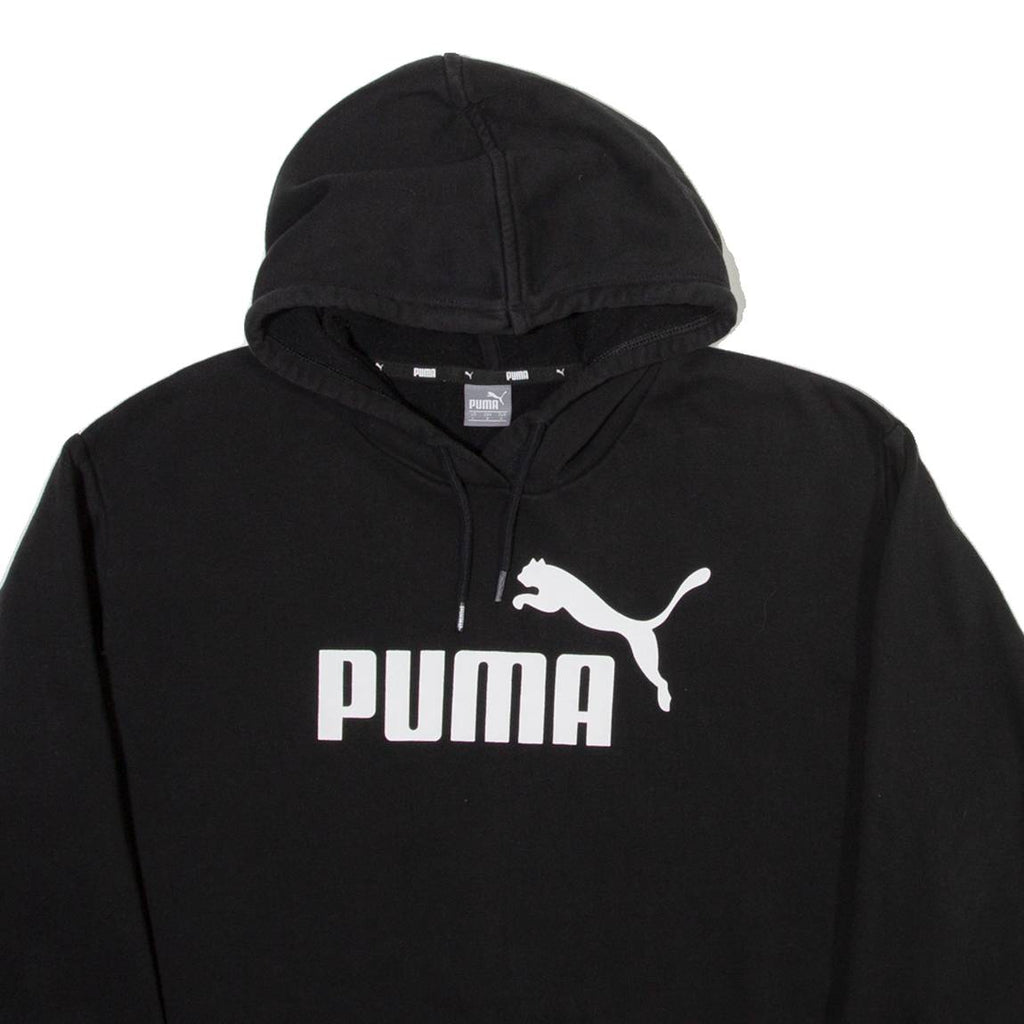 PUMA Cropped Womens Black Hoodie L