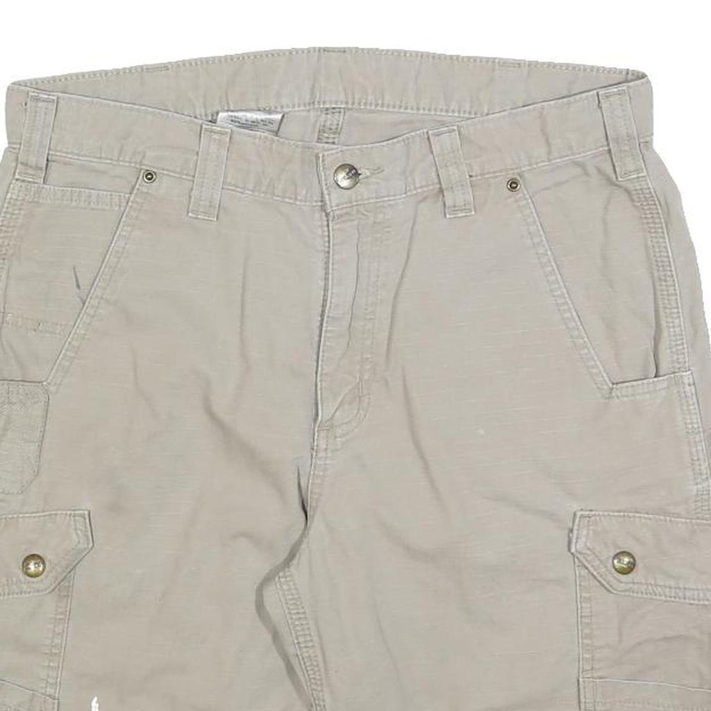 CARHARTT Mens Shorts Beige Classic Cargo M W33 Cotton Blend Workwear Utility