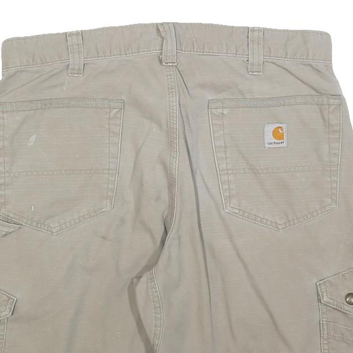 CARHARTT Mens Shorts Beige Classic Cargo M W33 Cotton Blend Workwear Utility