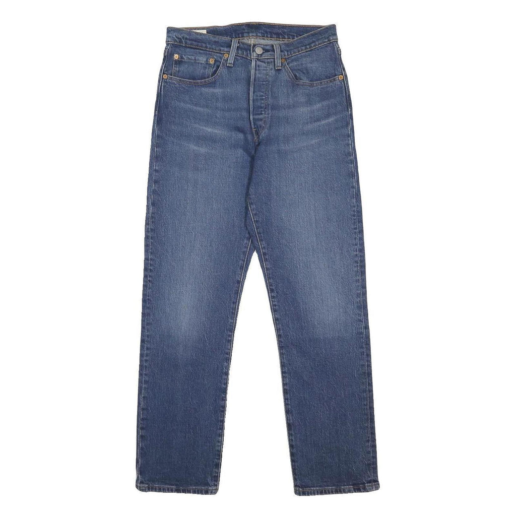 LEVI'S 501 Big E Womens Jeans Blue Regular Straight Denim Medium W27 L28 Button