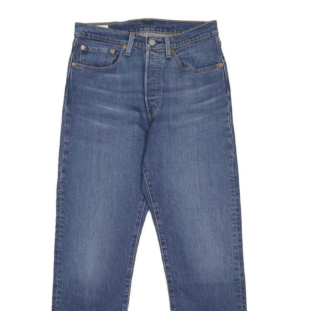 LEVI'S 501 Big E Womens Jeans Blue Regular Straight Denim Medium W27 L28 Button