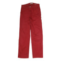 CARHARTT Womens Regular Fit Red Jeans Cotton Blend Zip W28 L29 Workwear Style