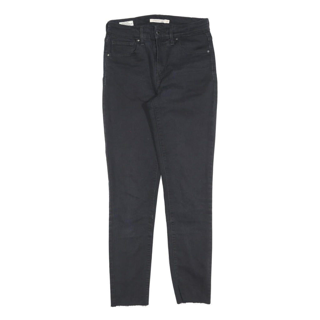 LEVI'S 721 Womens Jeans Black Slim Skinny Denim Raw W27 L27 Stretch Cotton Blend
