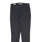 LEVI'S 721 Womens Jeans Black Slim Skinny Denim Raw W27 L27 Stretch Cotton Blend