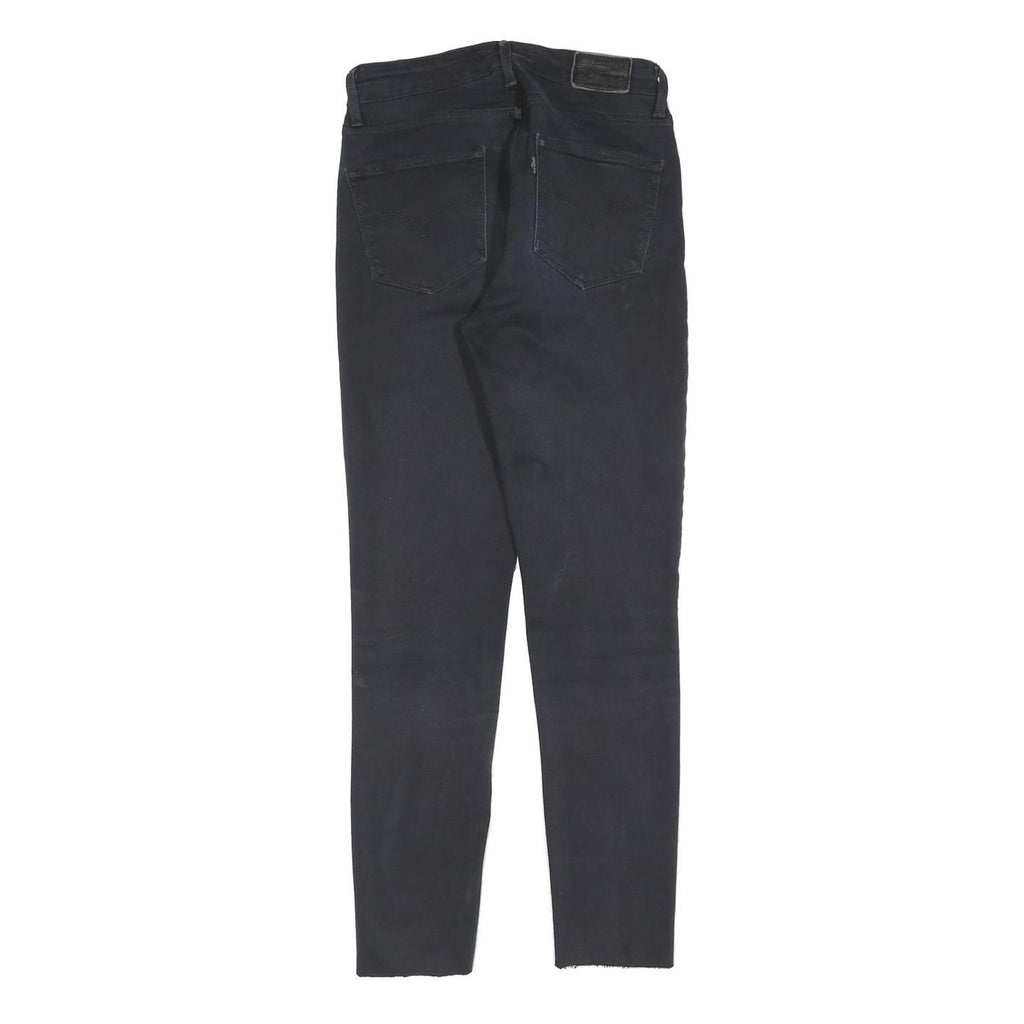 LEVI'S 721 Womens Jeans Black Slim Skinny Denim Raw W27 L27 Stretch Cotton Blend