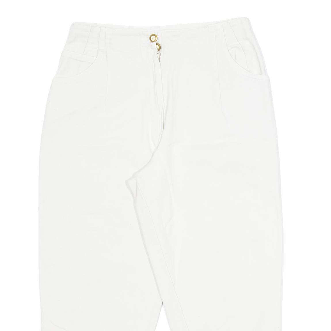 Womens Pedal Pushers Shorts Cream Slim S W28