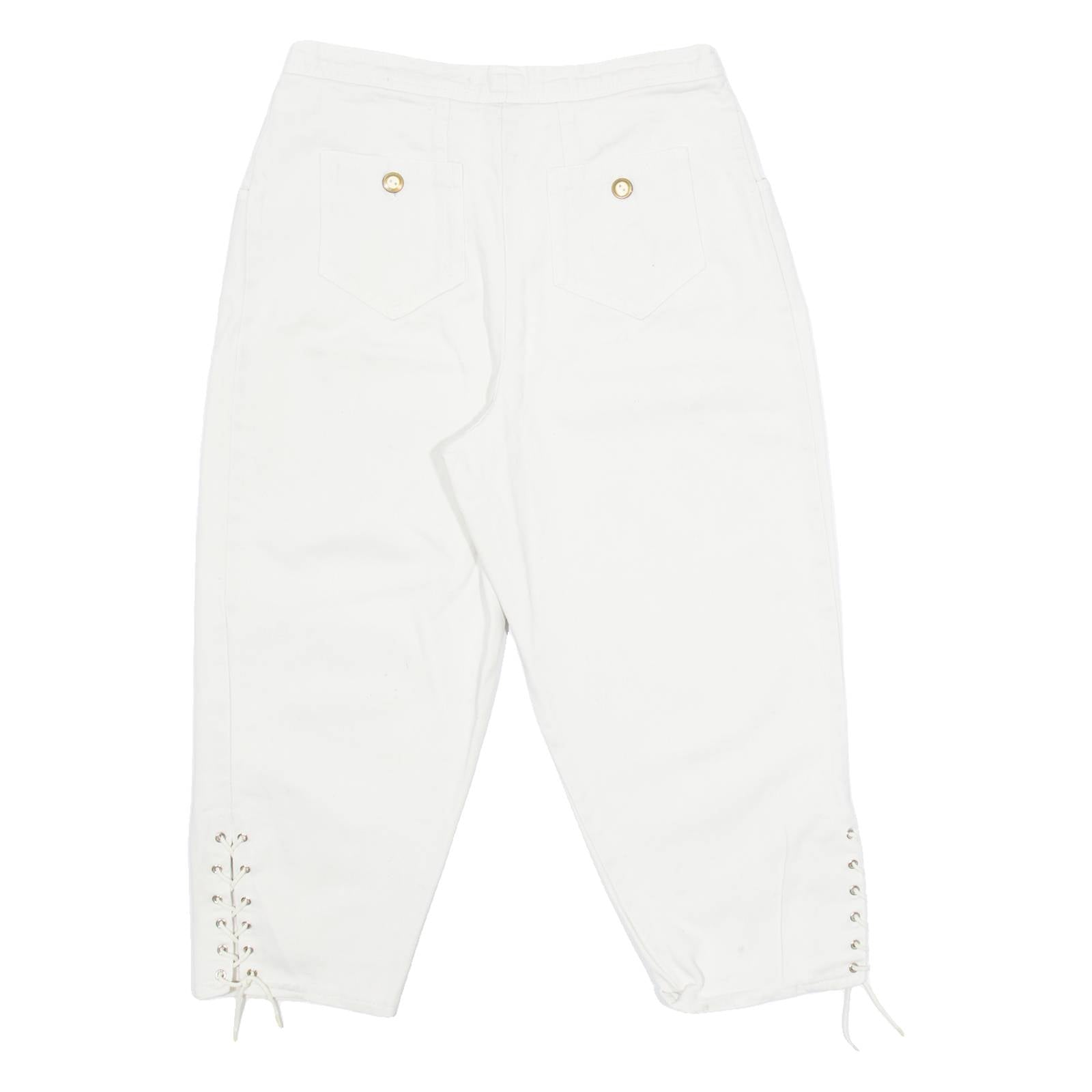 Womens Pedal Pushers Shorts Cream Slim S W28