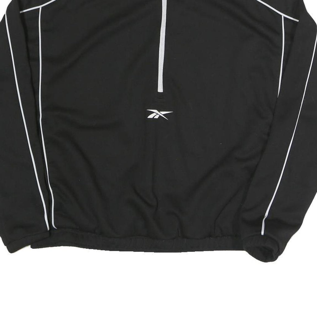 REEBOK Womens Black & White Sweatshirt Pullover M Sportswear Activewear