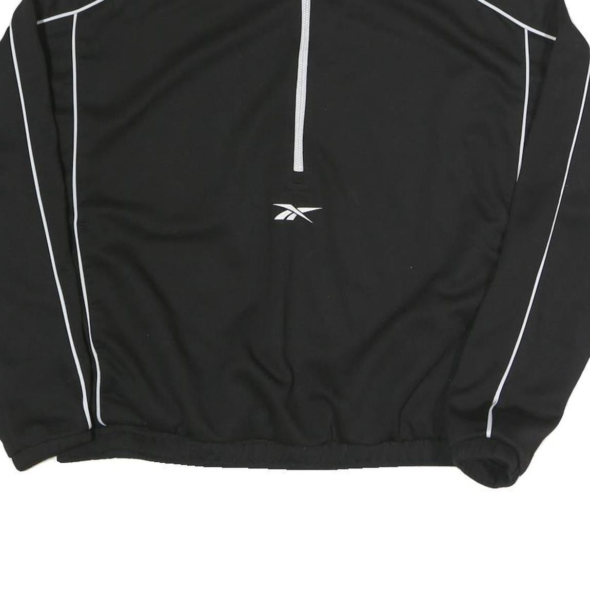 REEBOK Womens Black & White Sweatshirt Pullover M Sportswear Activewear