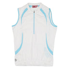 TEC BIKE Cycling Womens Jersey White Sleeveless 1/2 Zip M