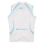 TEC BIKE Cycling Womens Jersey White Sleeveless 1/2 Zip M