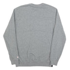 CHAMPION Mens Grey White & Black Logo Crew Neck M Cotton Blend Sweatshirt