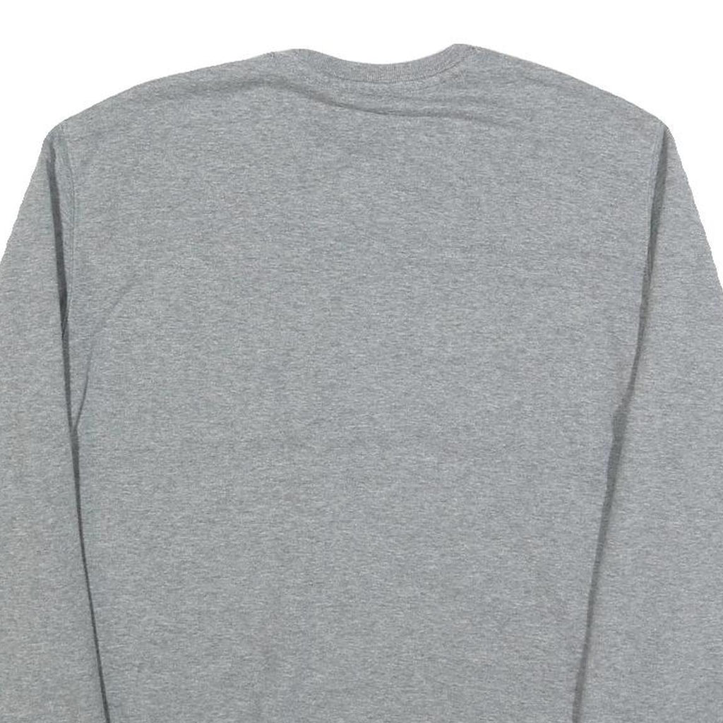 CHAMPION Mens Grey White & Black Logo Crew Neck M Cotton Blend Sweatshirt