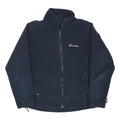BERGHAUS Mens Navy Blue Fleece Jacket S Polyester Blend Zip Outdoor Casual