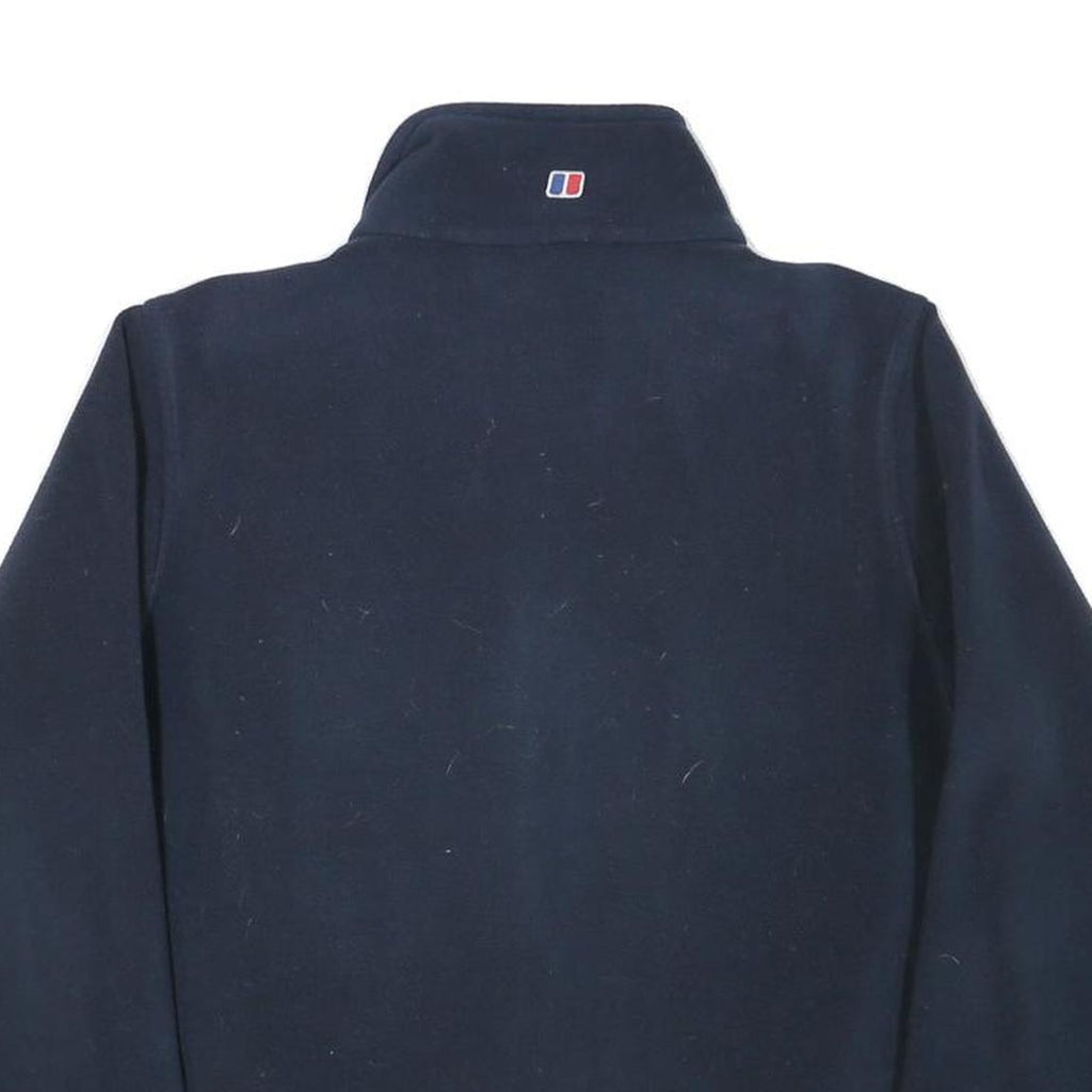 BERGHAUS Mens Navy Blue Fleece Jacket S Polyester Blend Zip Outdoor Casual