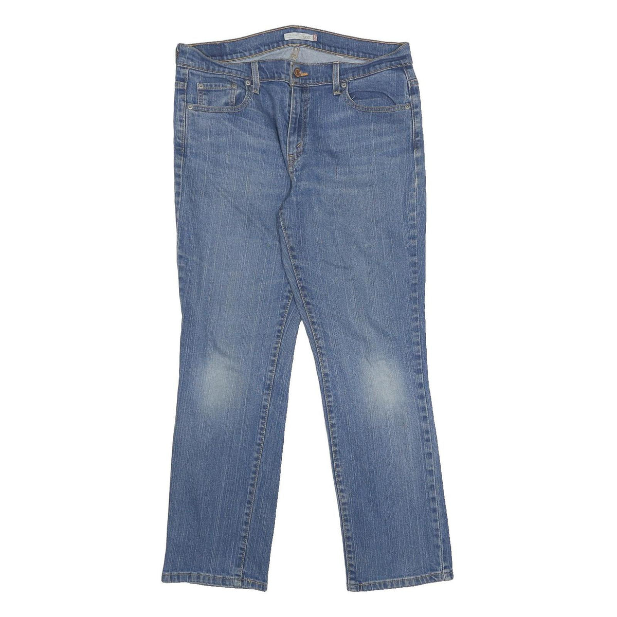 LEVI'S 505 Womens Jeans Blue Regular Straight Denim Medium W34 L29 Zip Closure