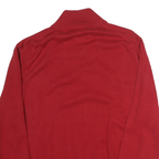 NAUTICA Mens Red Pullover Plain High Neck Basic Knit L Cotton Jumper Zippered