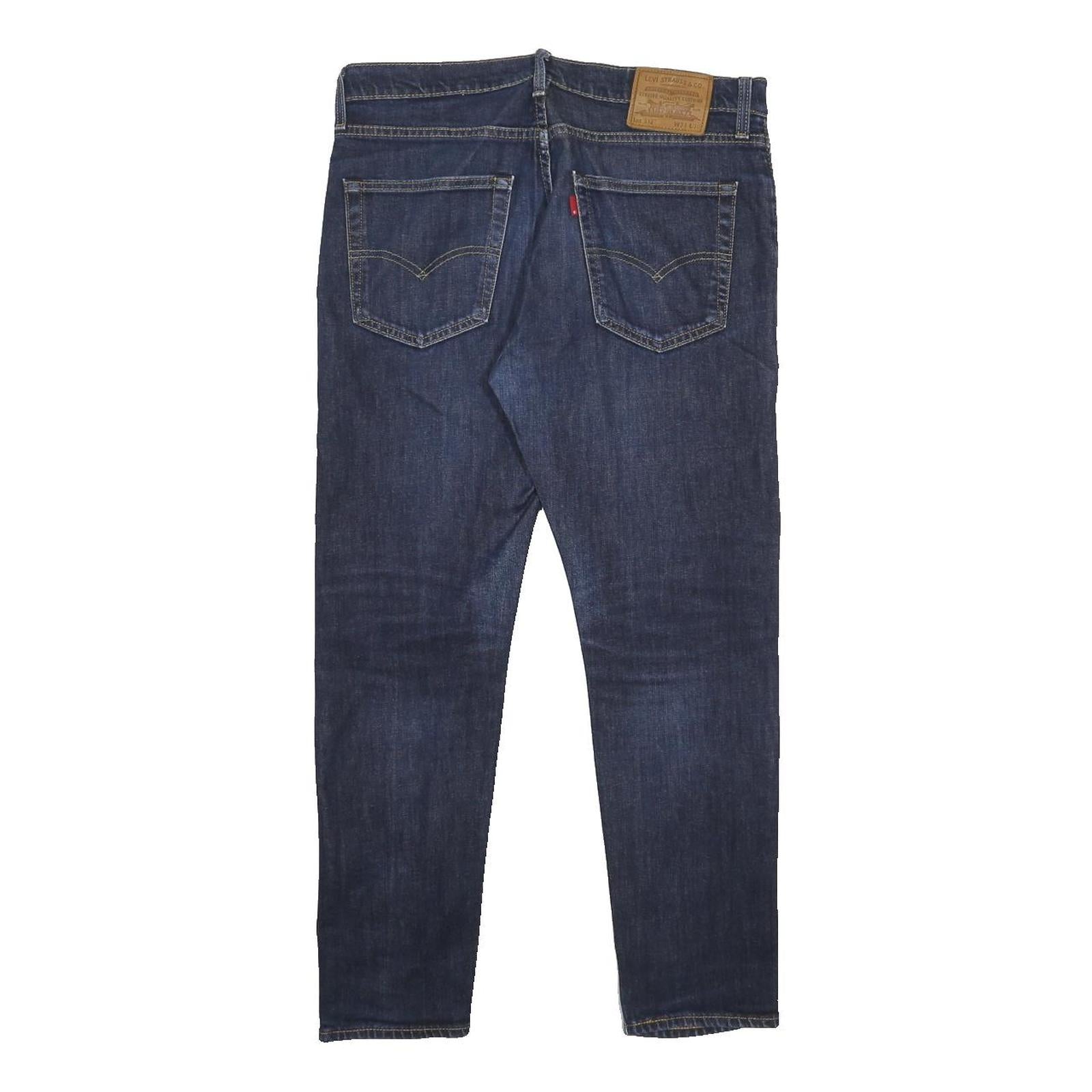 LEVI'S 512 Tapered Mens Jeans Blue Slim Denim Medium W33 L26 Zip