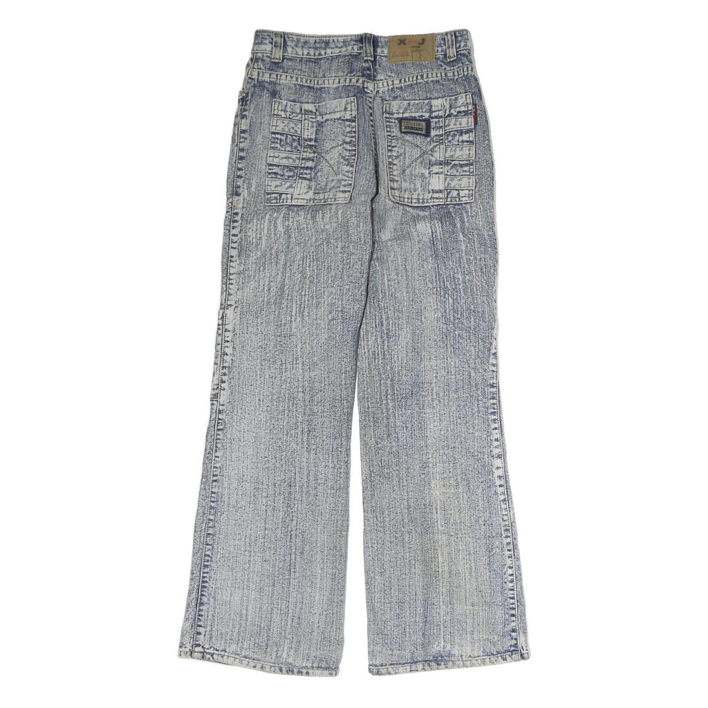 PRARIE Mens Regular Fit Denim Jeans Cotton Light W26 L28 Patchwork Zip