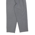 Womens Grey Relaxed Fit Straight Trousers W26 L24 Casual Comfortable Zip Closure