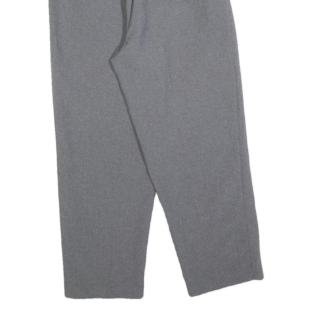 Womens Grey Relaxed Fit Straight Trousers W26 L24 Casual Comfortable Zip Closure
