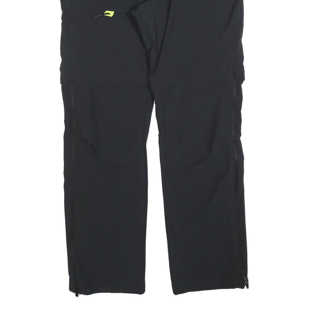 CANDA Mens Black Polyester Regular Fit Straight Trousers W38 L34 Zip Closure