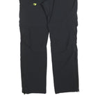 CANDA Mens Black Polyester Regular Fit Straight Trousers W38 L34 Zip Closure