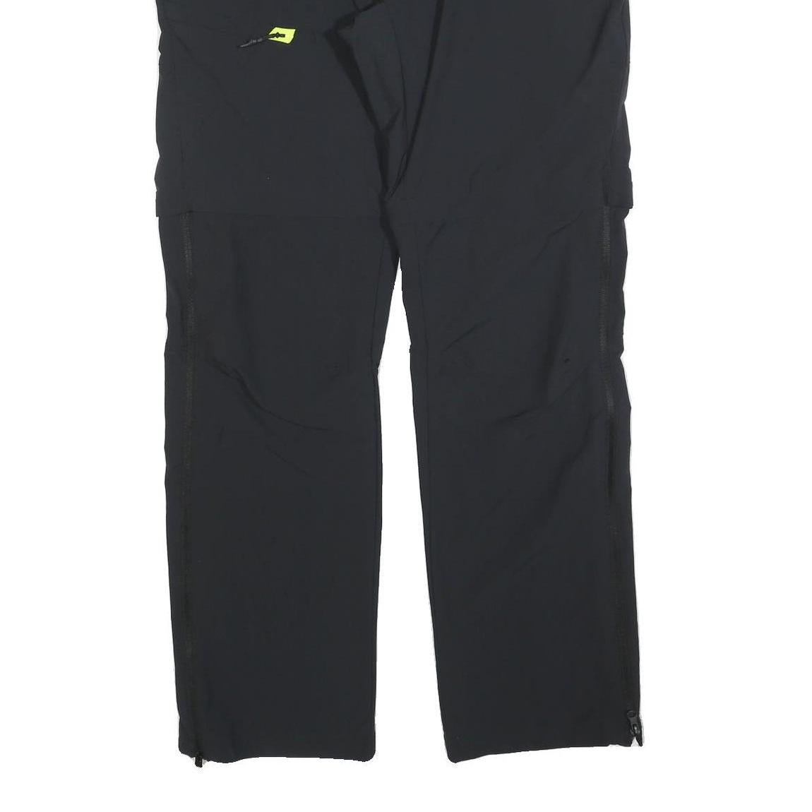 CANDA Mens Black Polyester Regular Fit Straight Trousers W38 L34 Zip Closure