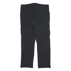 CANDA Mens Black Polyester Regular Fit Straight Trousers W38 L34 Zip Closure