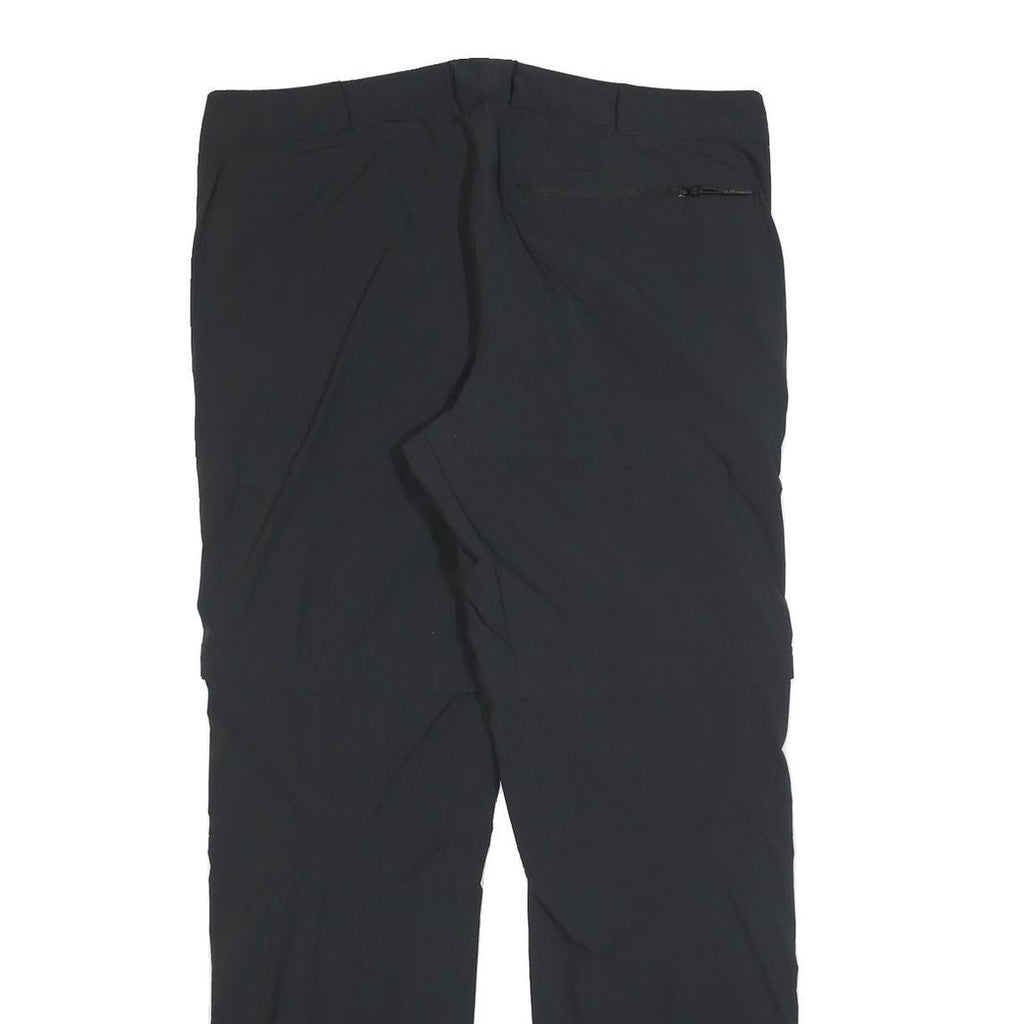 CANDA Mens Black Polyester Regular Fit Straight Trousers W38 L34 Zip Closure