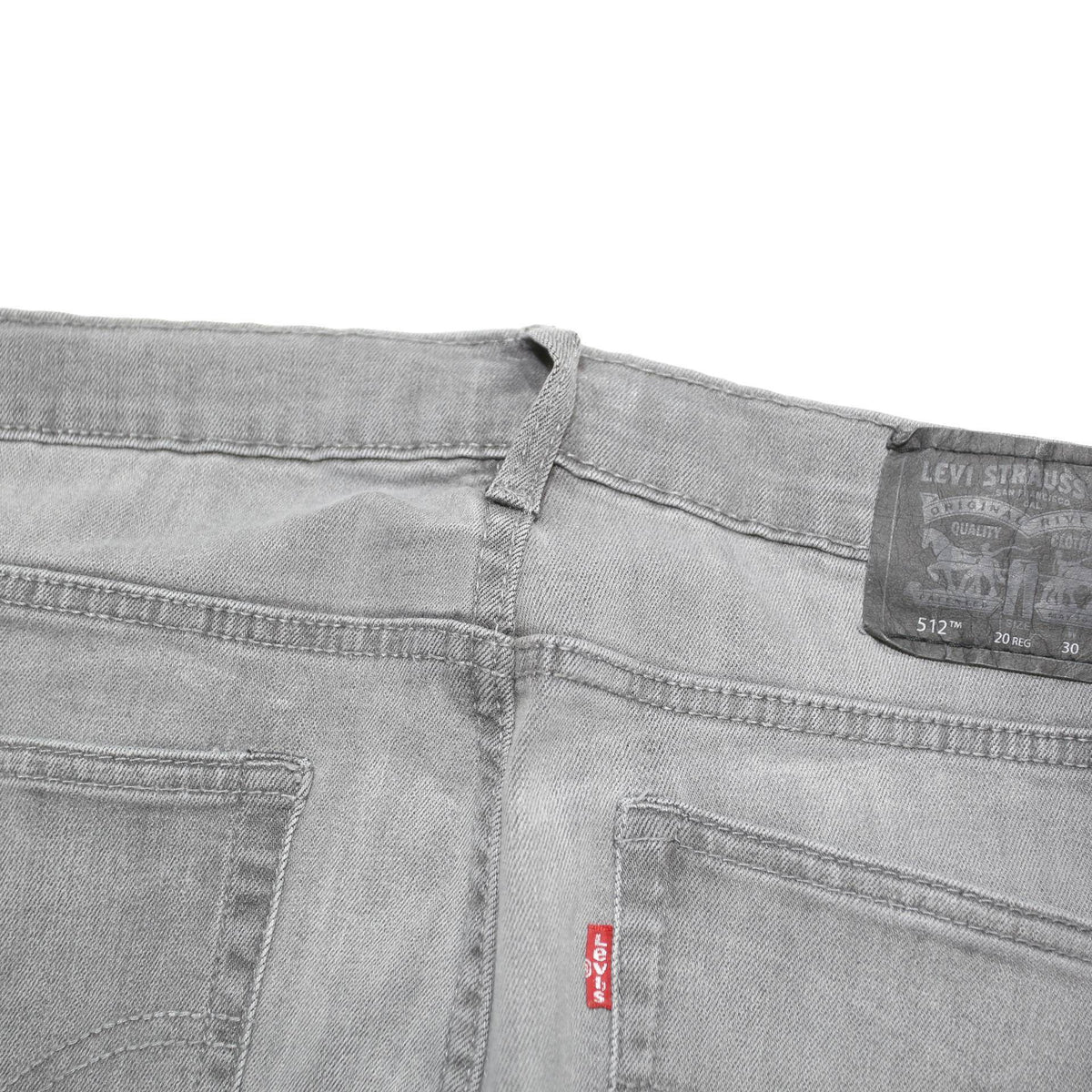 LEVI'S 512 Tapered Mens Slim Grey Denim W31 L30 Button Cotton Blend Jeans