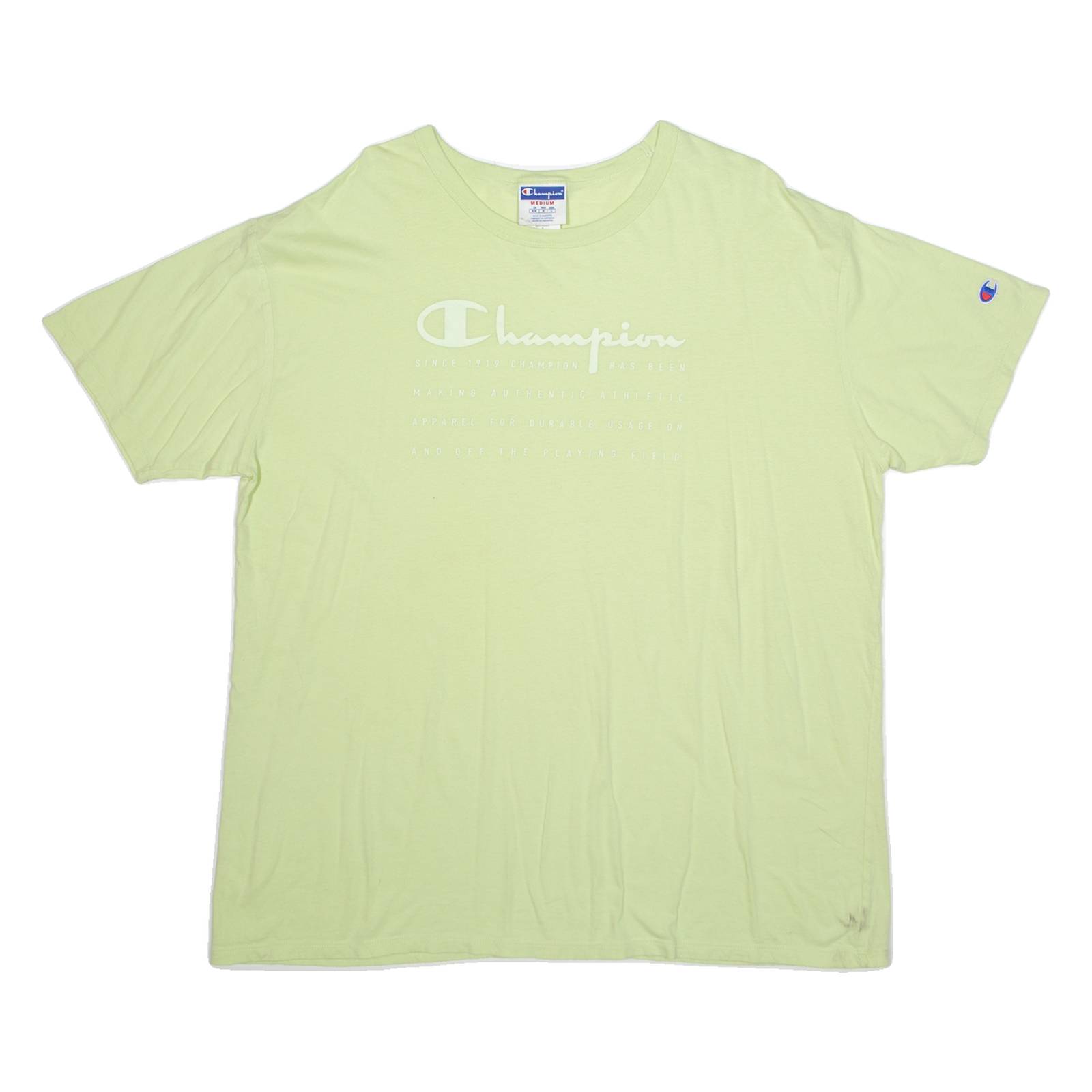 CHAMPION Mens T-Shirt Green M