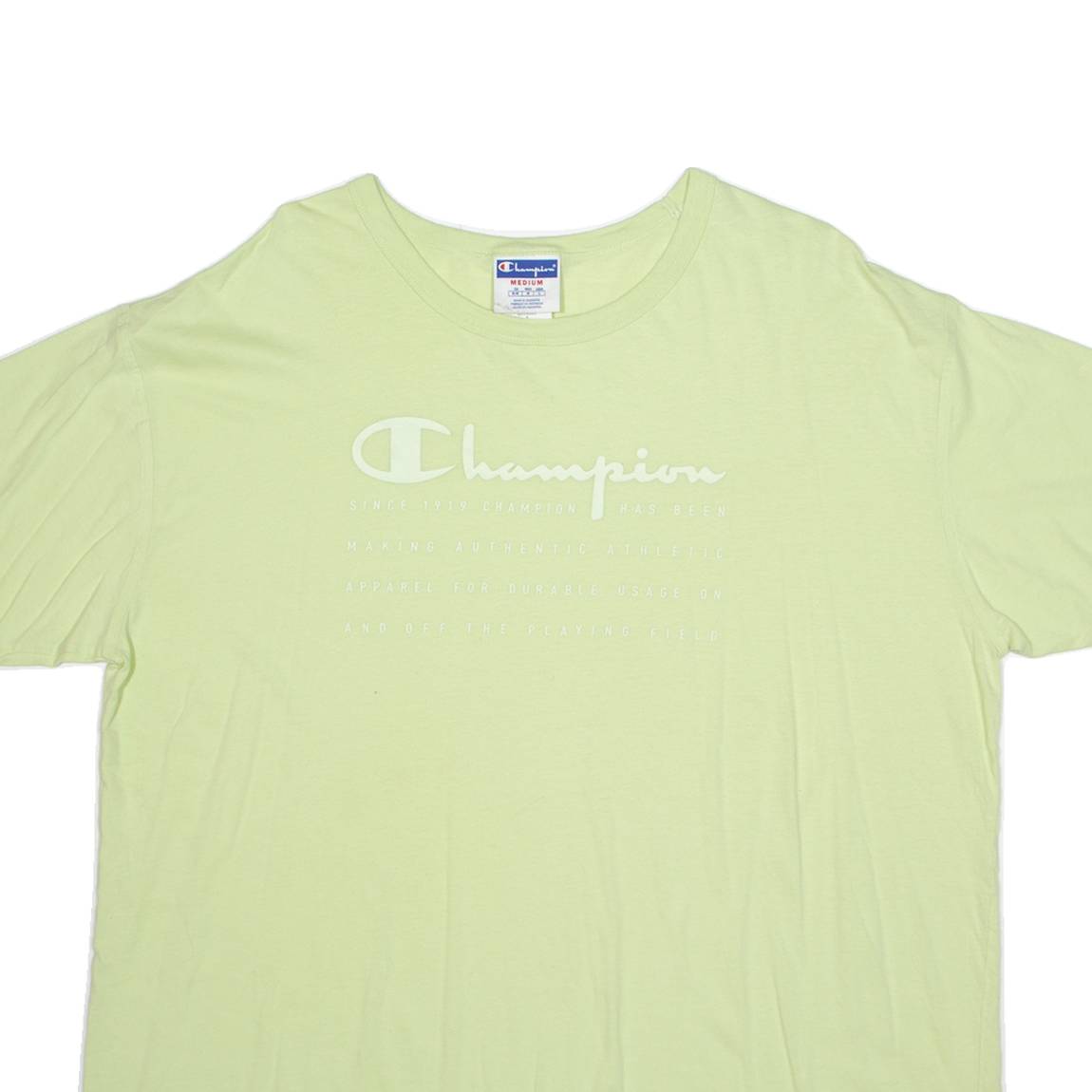 CHAMPION Mens T-Shirt Green M