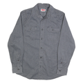 WRANGLER Mens Grey Shirt S Cotton Long Sleeve Casual Button Pocket Workwear