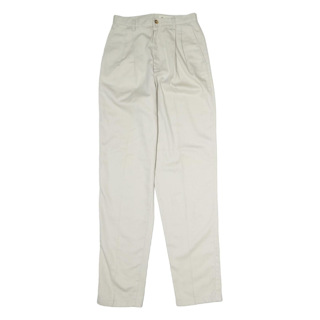 EDDIE BAUER Mens Cotton Beige Regular Fit Straight Leg Trousers W26 L33 Casual