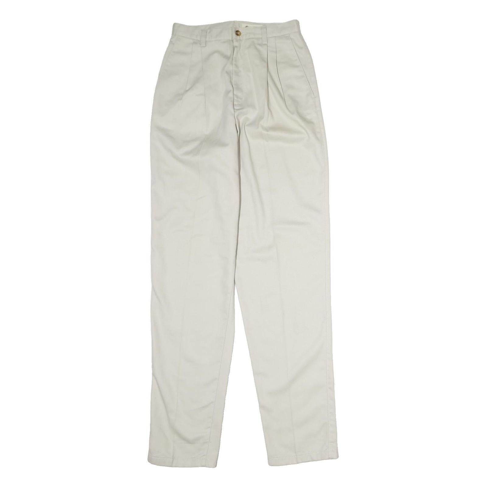 EDDIE BAUER Mens Cotton Beige Regular Fit Straight Leg Trousers W26 L33 Casual