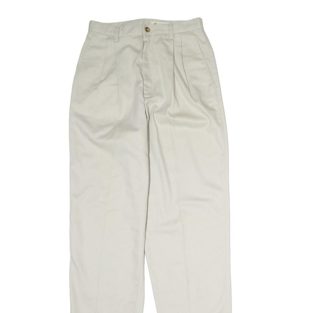 EDDIE BAUER Mens Cotton Beige Regular Fit Straight Leg Trousers W26 L33 Casual