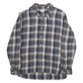 LEVI'S Mens Blue & Brown Check Shirt XL Long Sleeve Cotton Blend Casual