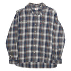LEVI'S Mens Blue & Brown Check Shirt XL Long Sleeve Cotton Blend Casual
