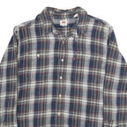 LEVI'S Mens Blue & Brown Check Shirt XL Long Sleeve Cotton Blend Casual